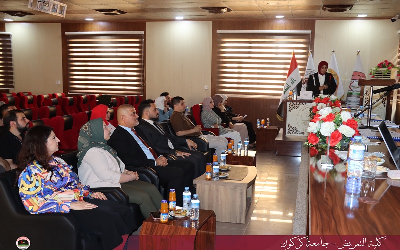 كلية التمريض جامعة كركوك تناقش رسالة الماجستير في " تأثير البرنامج التداخلي الغذائي في معارف مرضى الغسيل الدموي في مستشفى كركوك العام"